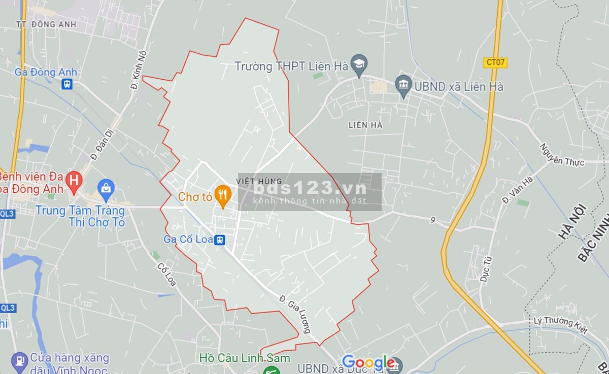 Bán mảnh đất ở xã Việt Hùng, mặt đường đầu làng rộng 10m, tổng diện tích 55m2