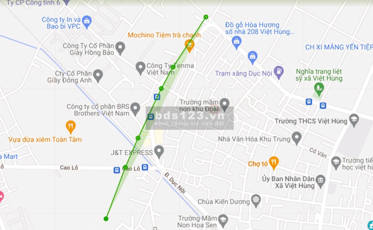 Bán mảnh đất ở xã Việt Hùng, mặt đường đầu làng rộng 10m, tổng diện tích 55m2