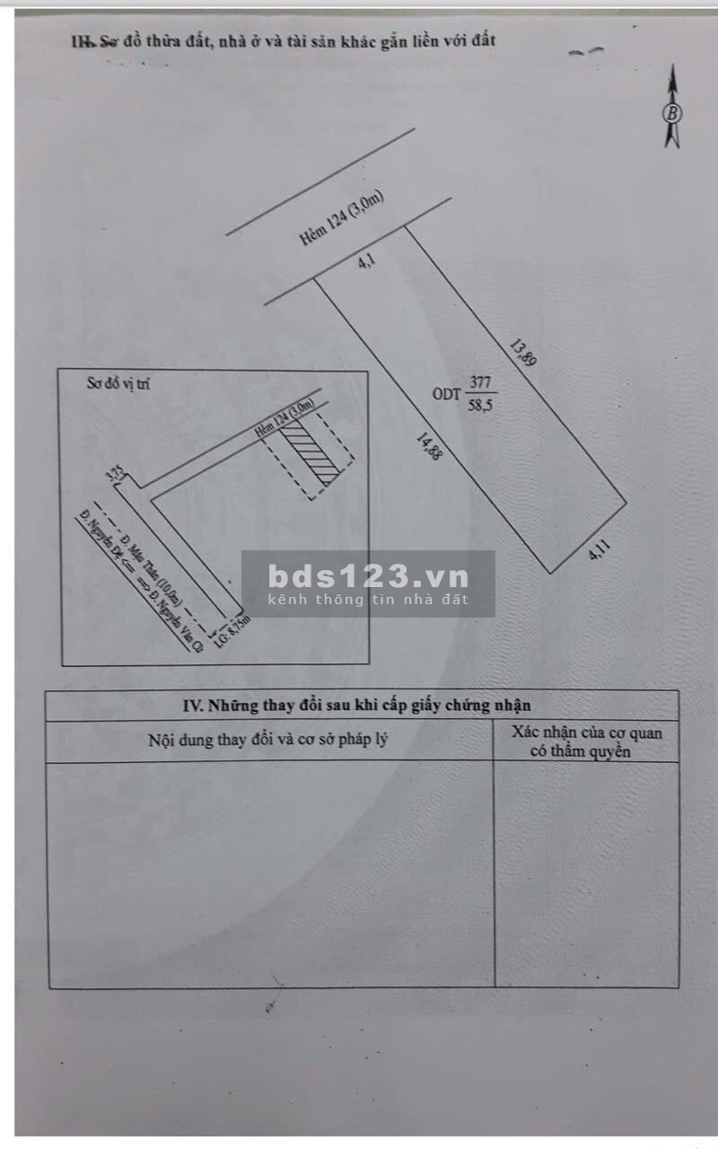 Bán nền hẻm 124 Mậu Thân thổ cư lộ oto