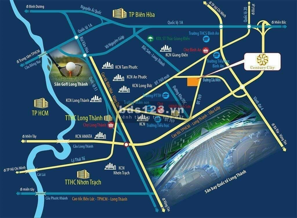 Đất nền Century City - Sân bay Long Thành giá đầu tư chỉ từ 1ty5