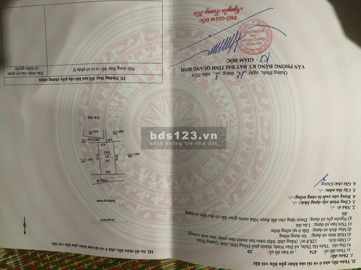 Chính chủ bán đất MT đường QH 22.5m, Hà thôn, xã Bảo Ninh
