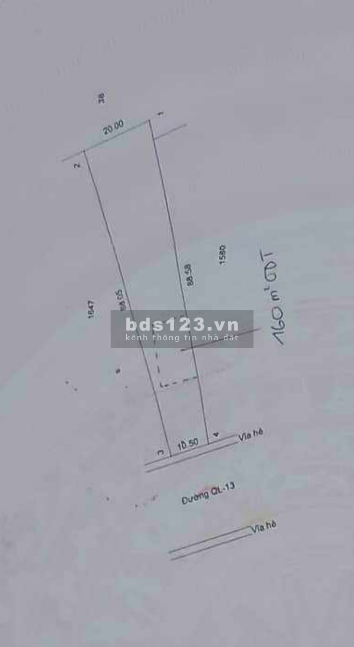 Cần bán đất Quốc Lộ 13, DT 1344m2, giá 12 tỷ