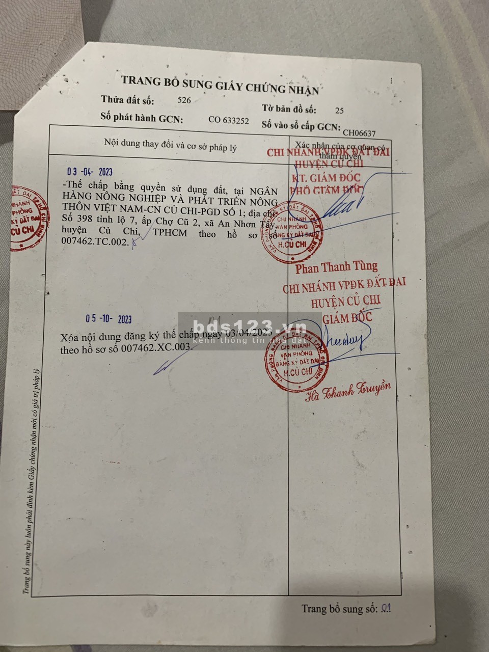 2891m2 đất thổ cư mặt tiền đường Đỗ Đăng Tuyển, An Nhơn Tây, Củ Chi.