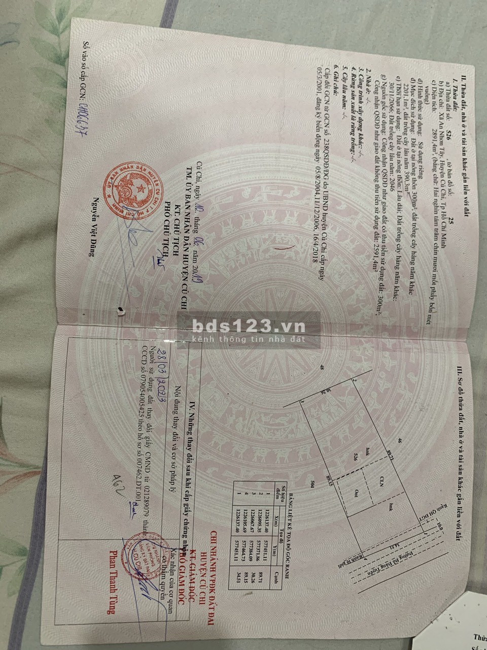 2891m2 đất thổ cư mặt tiền đường Đỗ Đăng Tuyển, An Nhơn Tây, Củ Chi.