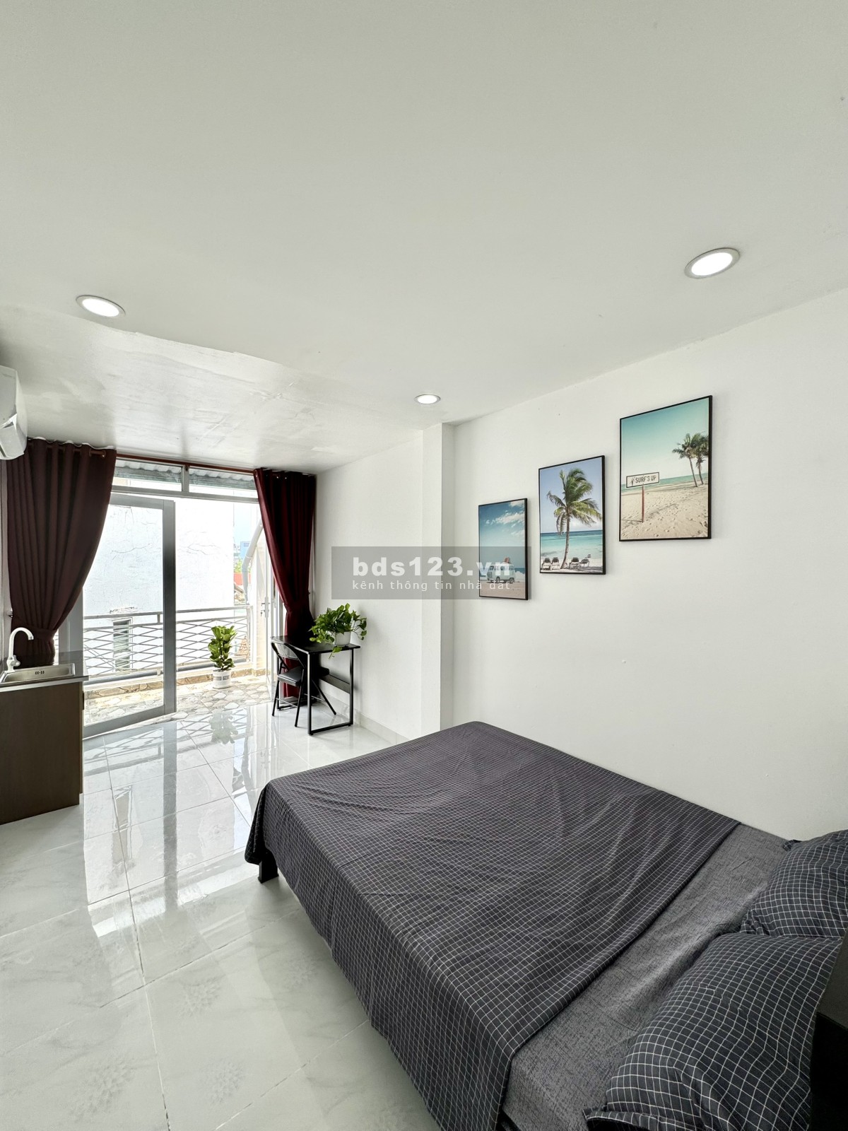 Phòng mới 100% đang hoàn thiện. Không gian thoáng mát. Sát CV Gia Định