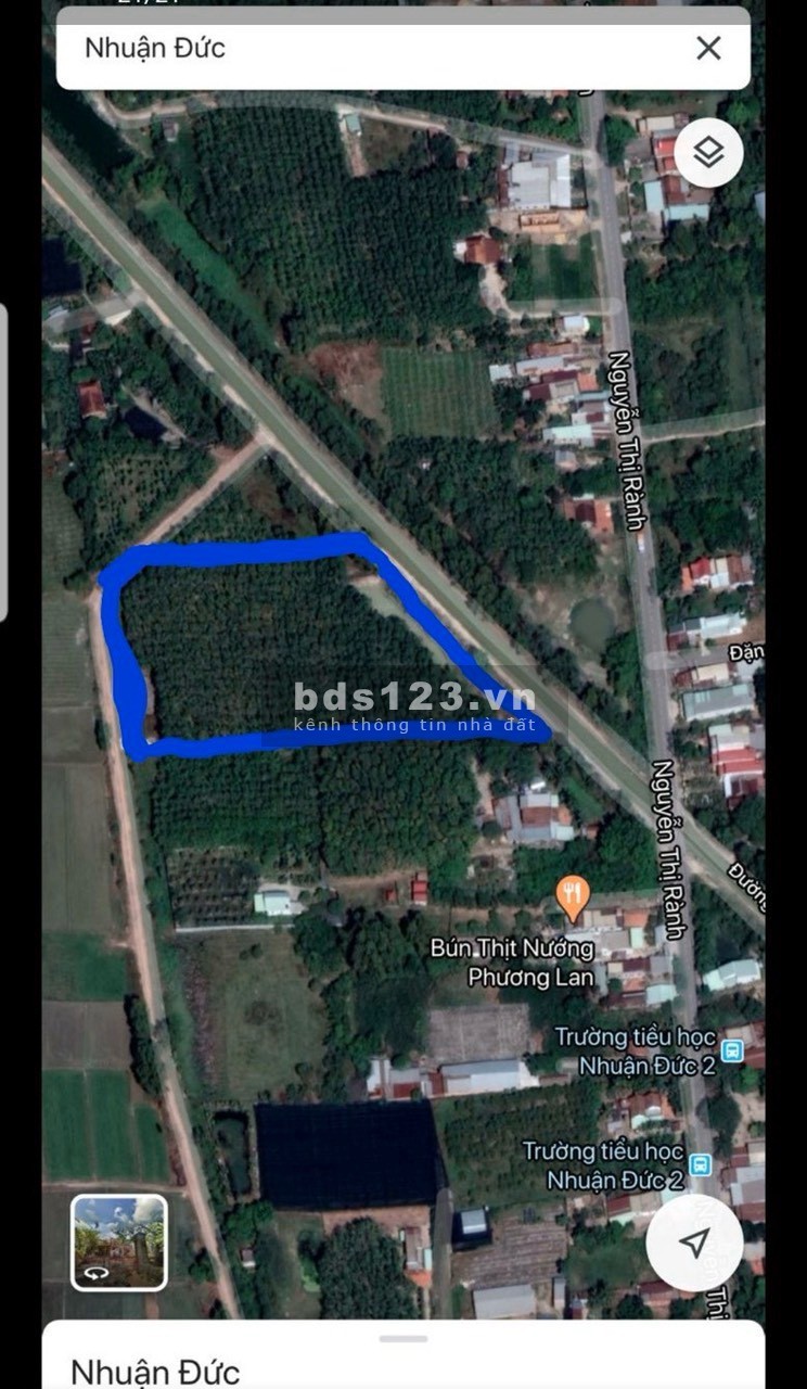 1 mẫu đất ngay Nguyễn Thị Rành, Nhuận Đức, Củ Chi, đã lên 300m2 thổ cư, giá cực rẻ