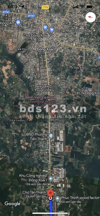 Chủ cần bán gấp lô đất thổ cư 200m2 ngay chợ Tân Thành, gần KCN Đồng Xoài 1,2