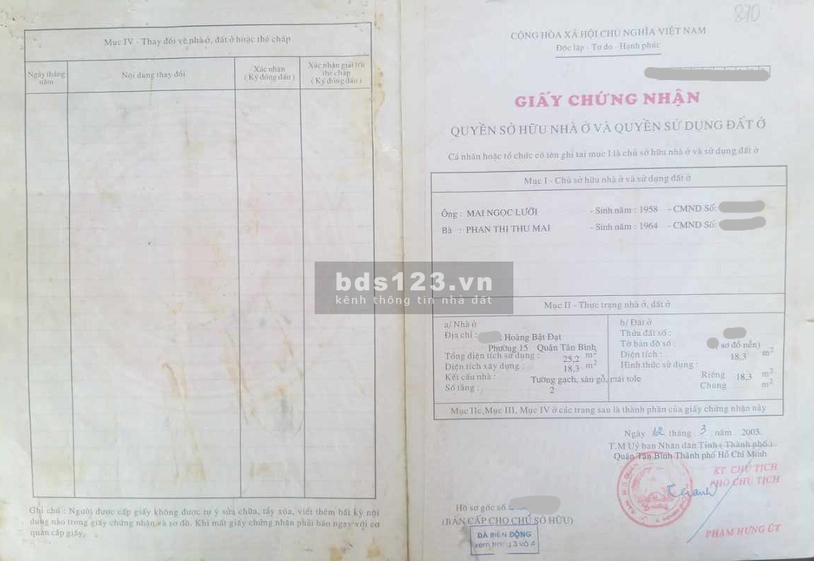 Bán nhà Hoàng Bật Đạt, 2 tầng đúc BTCT, hẻm 3m, 19m2, 2 tỷ 3