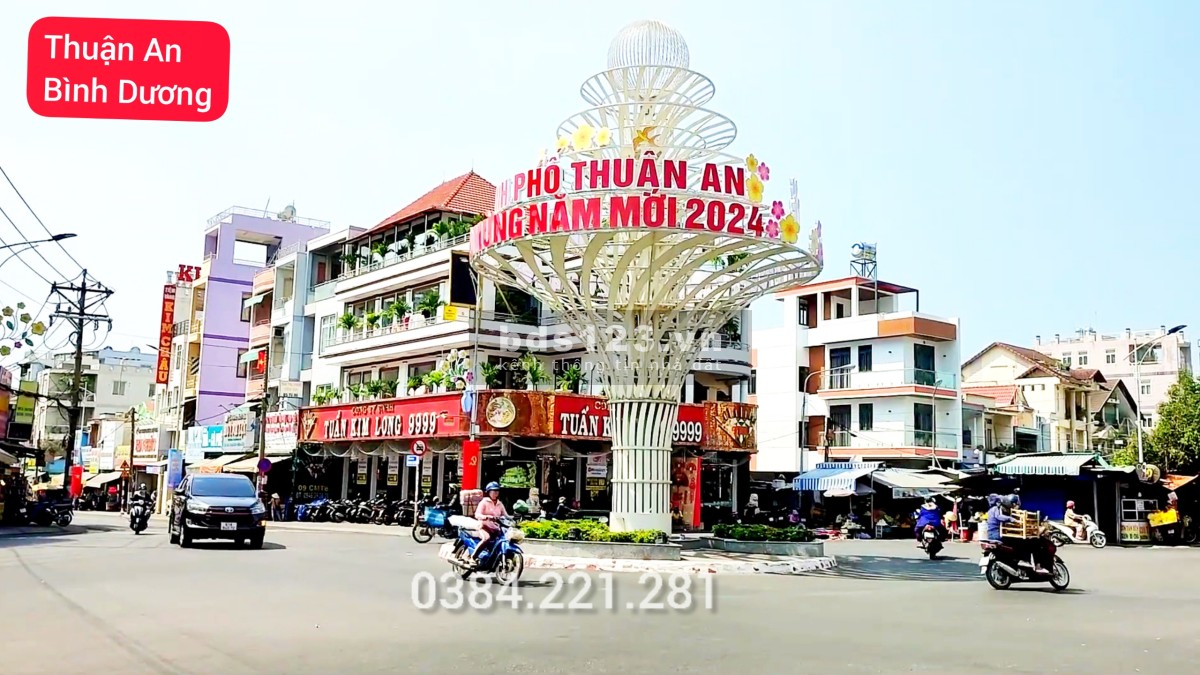 TP Thuận An 396M2 mặt tiền kinh doanh. Ngay cổng chào Bình Dương. 1ty850.