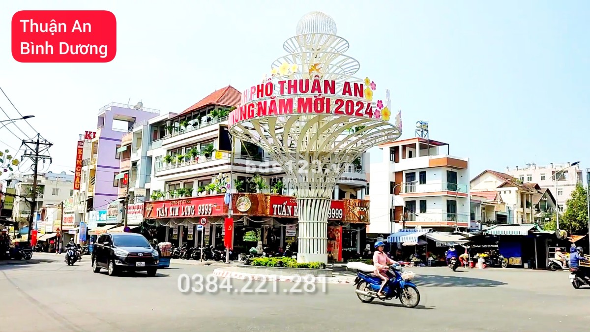 TP Thuận An 396M2 mặt tiền kinh doanh. Ngay cổng chào Bình Dương. 1ty850.