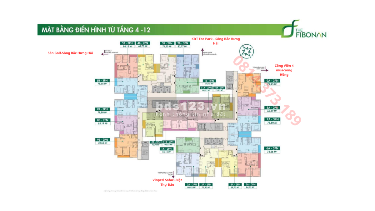 The Fibonan Ecopark chỉ từ 4 tỷ có ngay căn hộ 3PN/97m2 HTLS 0%/24 tháng, TTS Ck 9%+45tr