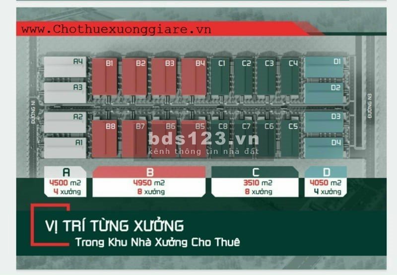 Cho thuê xưởng trong KCN Bầu Bàng, Bình Dương, giá rẻ, đầy đủ diện tích cho thuê