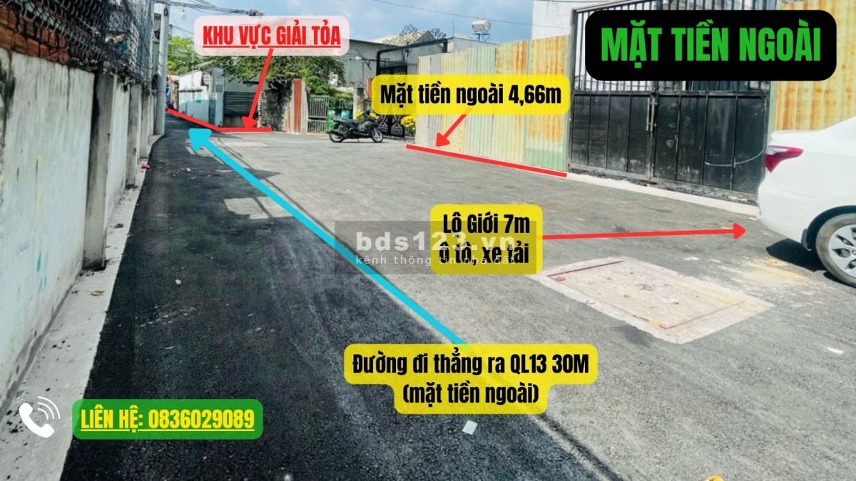 Đất cực rẻ 2 mặt tiền Hiệp Bình Phước - Giá siêu hời! Chỉ 4,7 tỷ đồng. ️ Liên hệ: 0836029089
