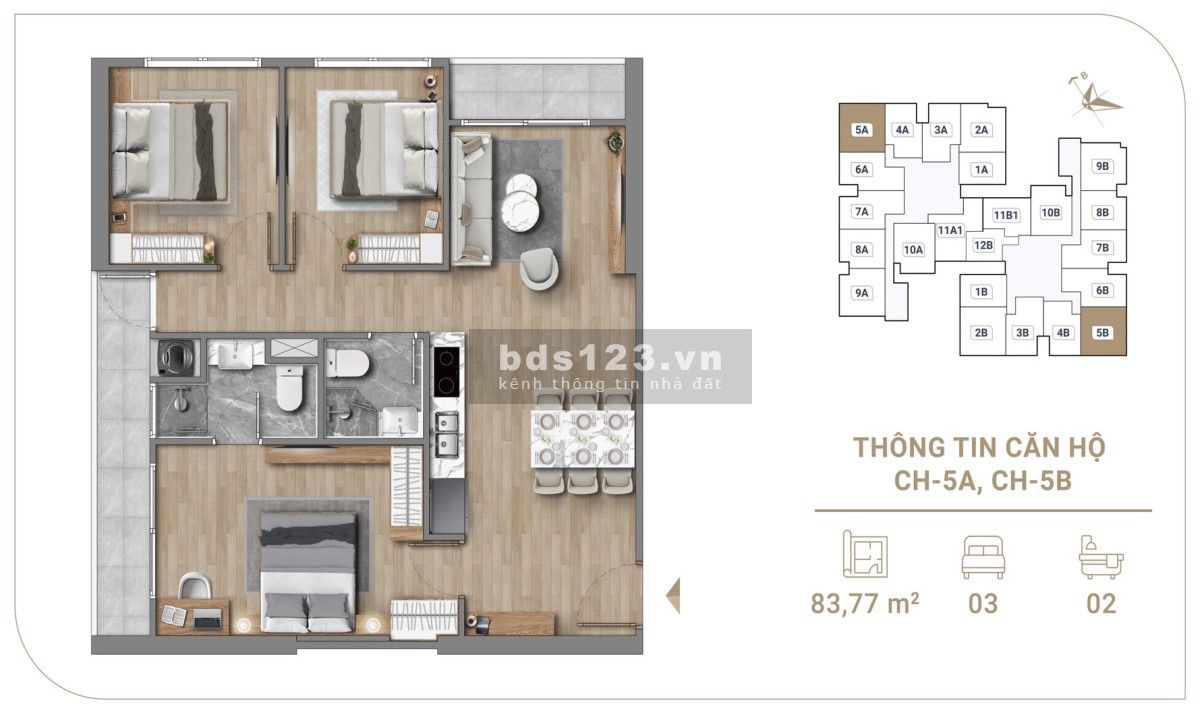 Em Hoa PKD chủ đầu tư chỉ 700tr sở hữu ngay căn hộ 2PN, CK 9%, HTLS 0% trong 24th, quà tặng 25tr