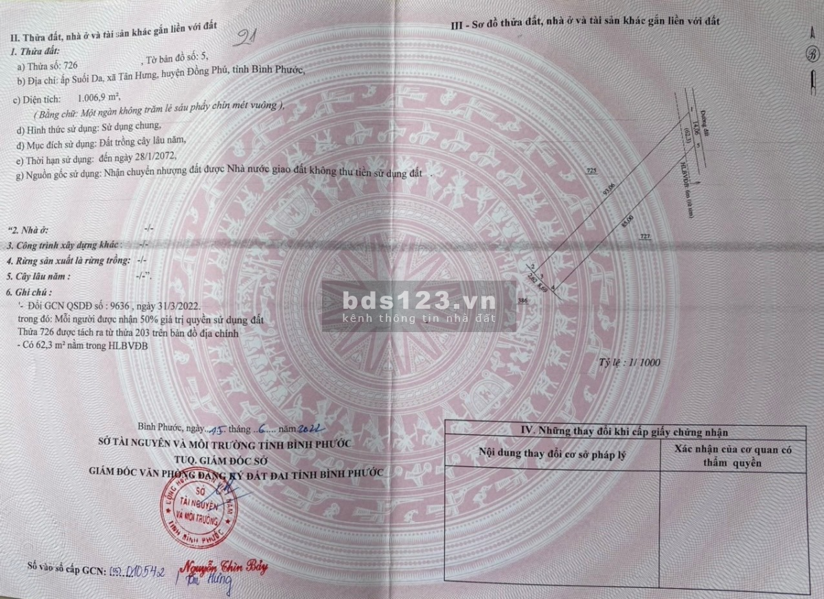 Chủ ngộp cần bán nhanh lô đất sào diện tích 1006,9m2