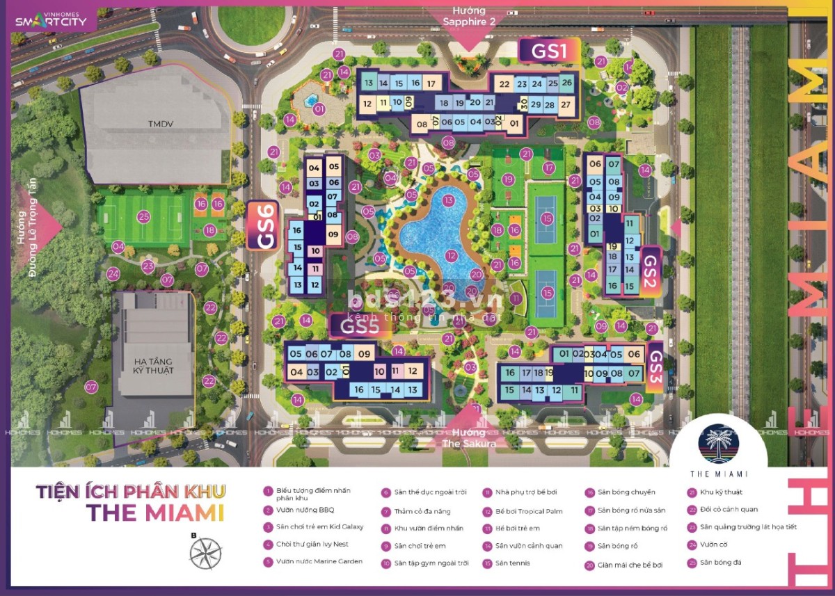 Nhận thông tin Toà GS5 - MUA TỪ MÓNG phân khu The Miami tại SmartCity. Vin Xây Dựng Q Lý và Vận Hành