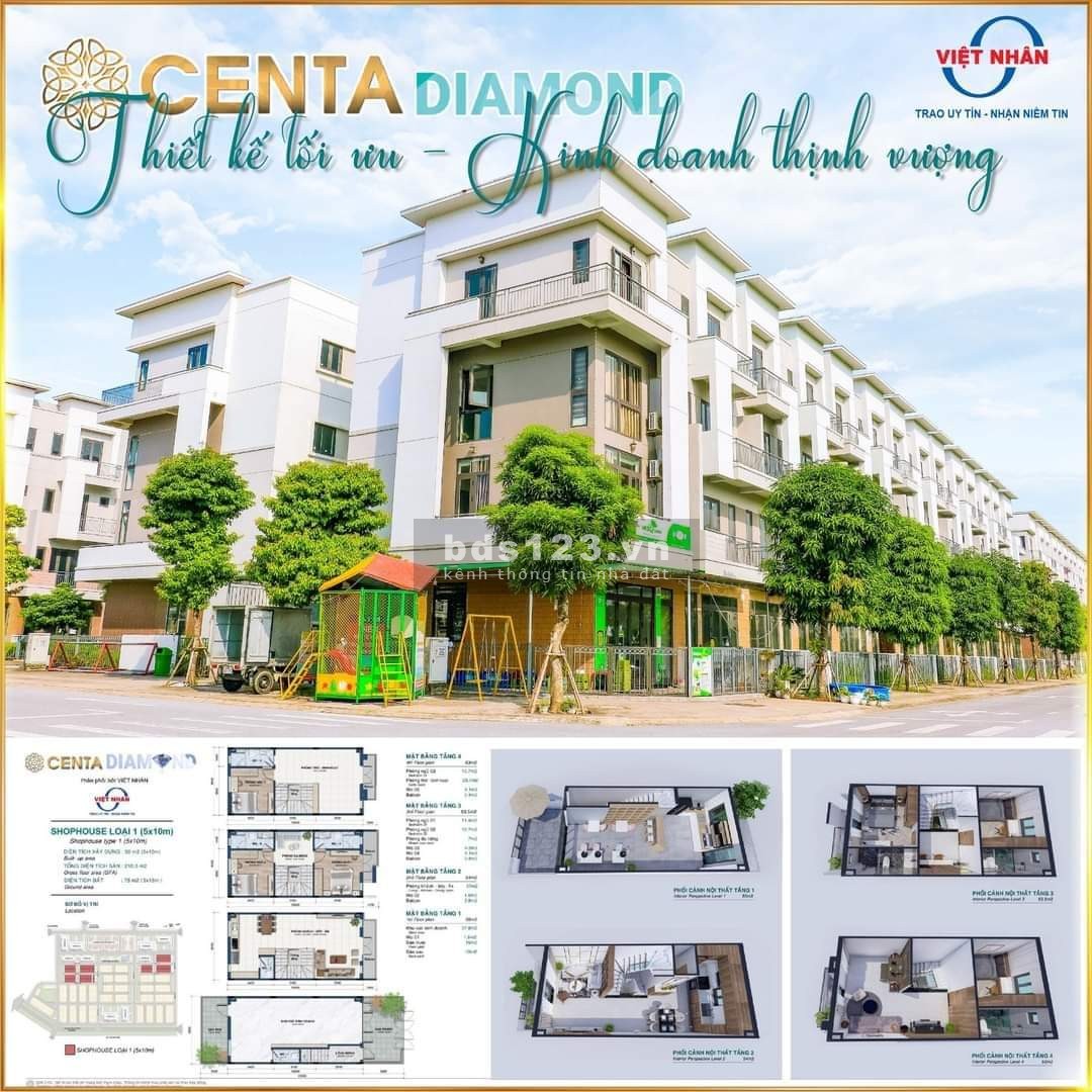 Nhà 4 tầng tại Centa Daimon rẻ nhất trung tâm TP Từ Sơn