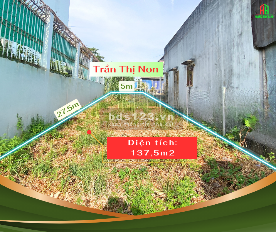 Bán đất thổ cư mặt tiền Trần Thị Non tại xã Hưng Long, Bình Chánh