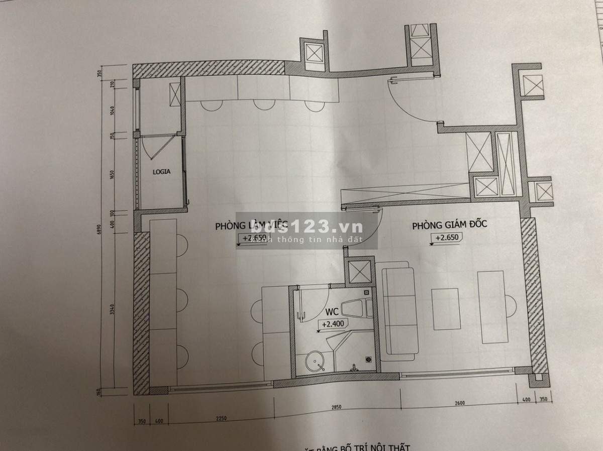 Cho thuê văn phòng 54m2 tòa hạng A tại KĐT Vinhomes Green Bay Mễ Trì, Tòa G3, Căn góc