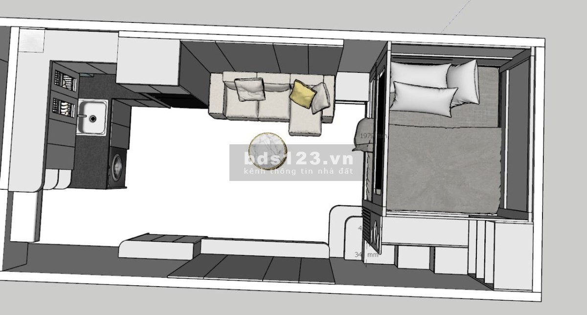 Bán Căn Hộ Gần Đường Phố Bùi Ngọc Dương, Hai Bà Trưng 35m, Tầng 1, giá 1,85 tỷ.