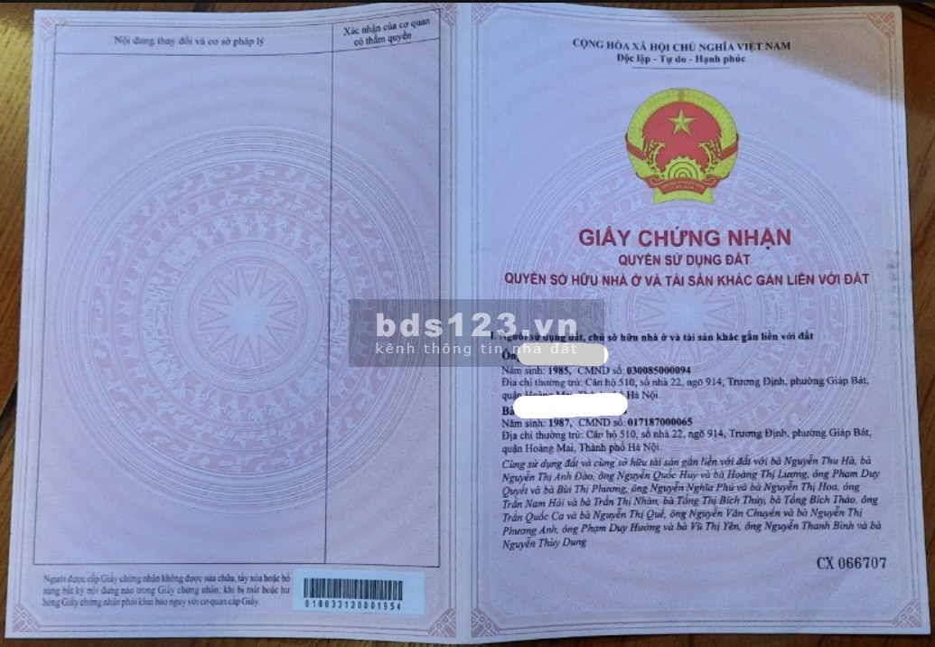 Chính chủ cần bán Chung cứ mini ngõ 914 Trương Định