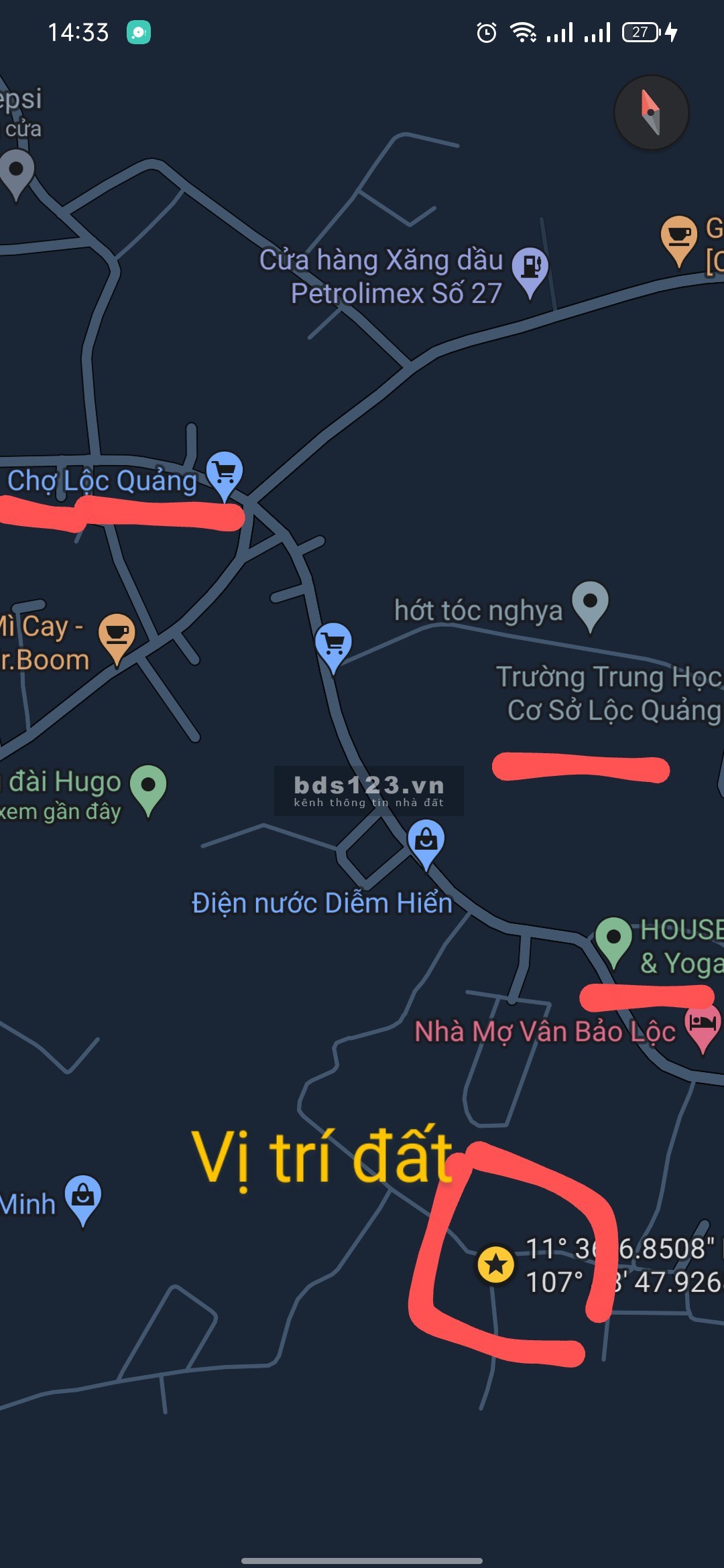 Chính chủ bán gấp đất thổ cư gần Lý Thường Kiệt, chợ Lộc Quảng, dự án cao tốc giá 1.6xx tỷ