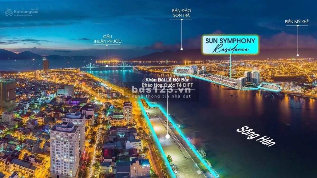 Căn hộ Symphony Đà Nẵng, ngay điểm bắn pháo hoa, trực diện sông Hàn, sở hữu lâu dài