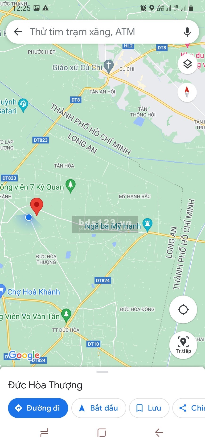 Chính chủ bán đất thổ cư tại Xã Đức Hòa Hòa Thượng, Đức Hòa. Giá 960Tr