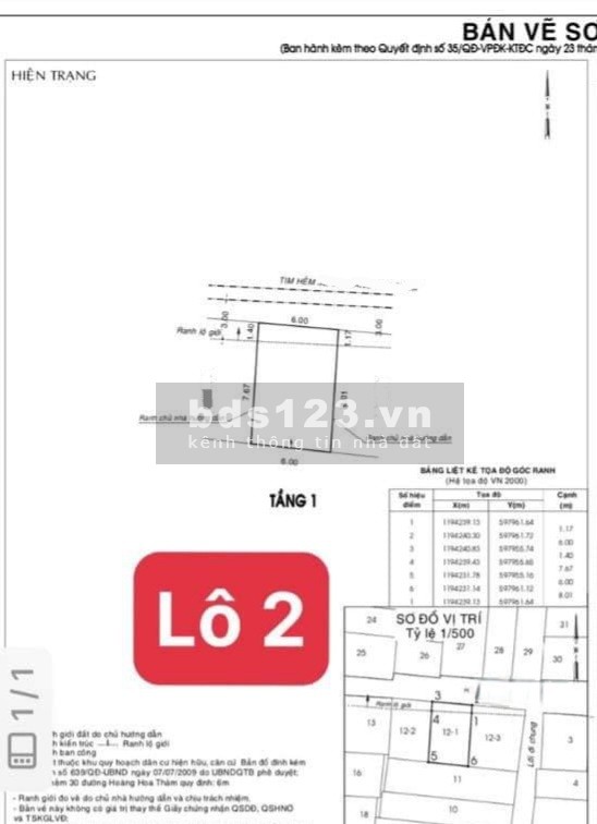 Bán 3 Lô VIP đường Hoàng Hoa Thám - K300 - Tân Bình. Dt 6x10 và 8x10 giá chỉ từ 7.x tỷ