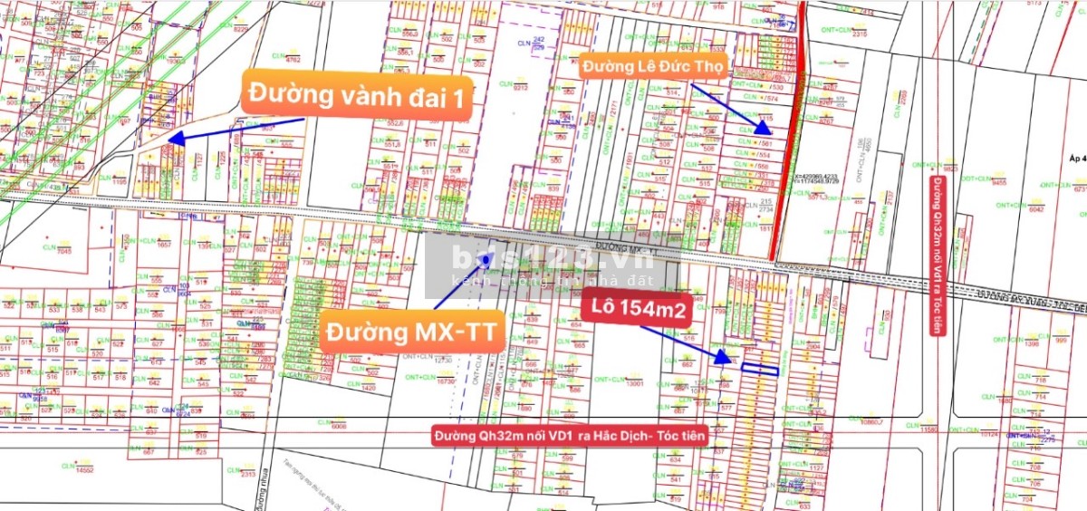 Bán lô đất đẹp thổ cư ngay Phú Mỹ Tóc Tiên Diện tích 154m2