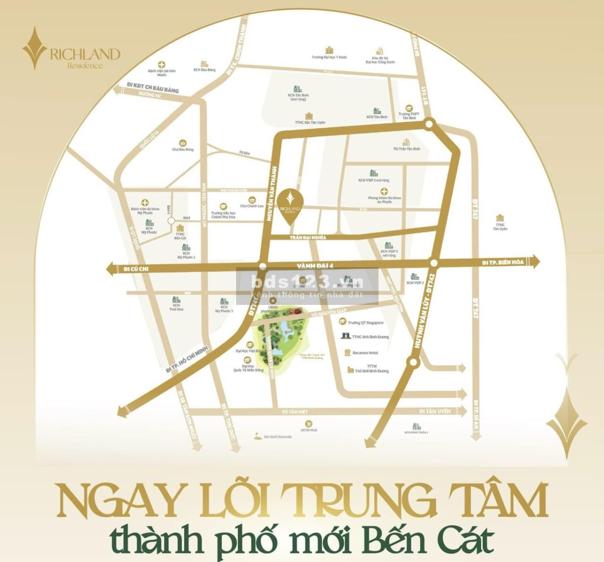 Đất nền thành phố Bến Cát, sổ riêng, chỉ cần từ 320tr