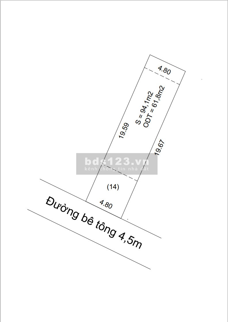 ĐẤT THỔ CƯ 60M2 - PHÍA SAU TRƯỜNG MARIE CURIE - HIỆP AN, THỦ DẦU MỘT. DX107