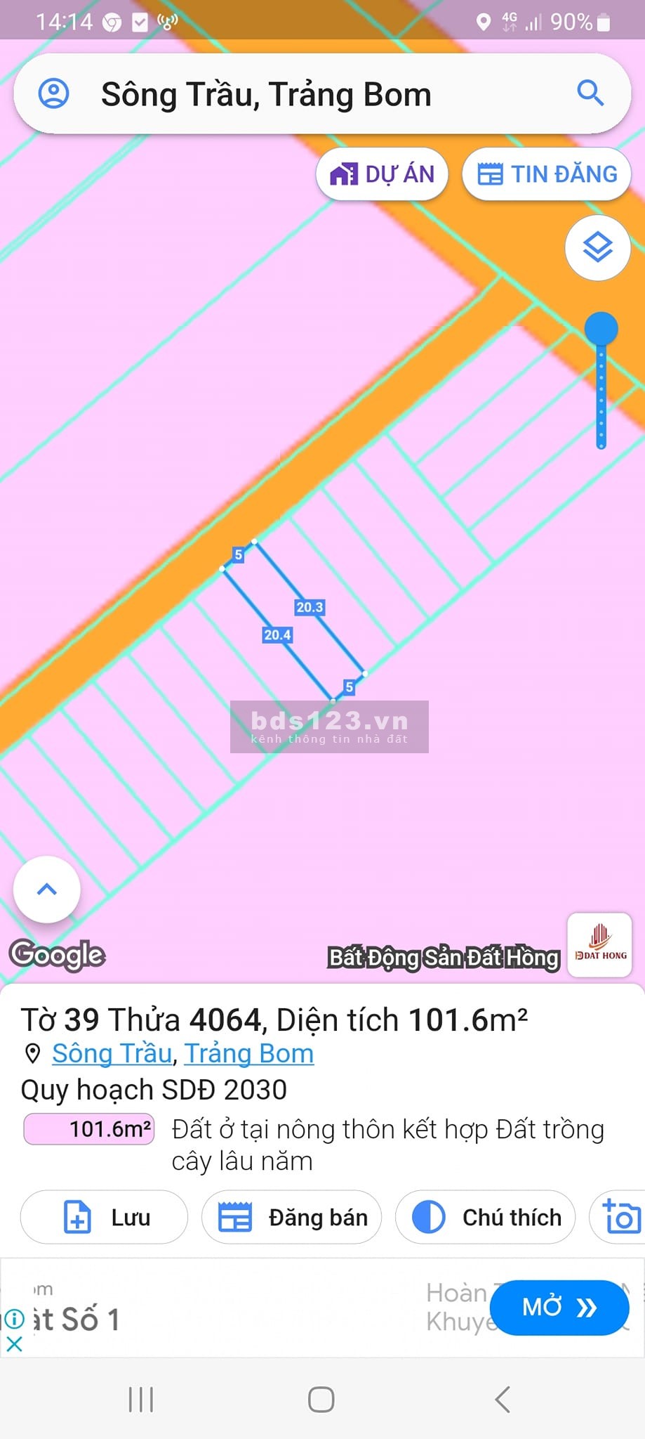 Cần bán gấp 100m2 Thổ Cư giá 870tr Kề KDL Thác Đá Hàn - Trung Tâm Sông trầu