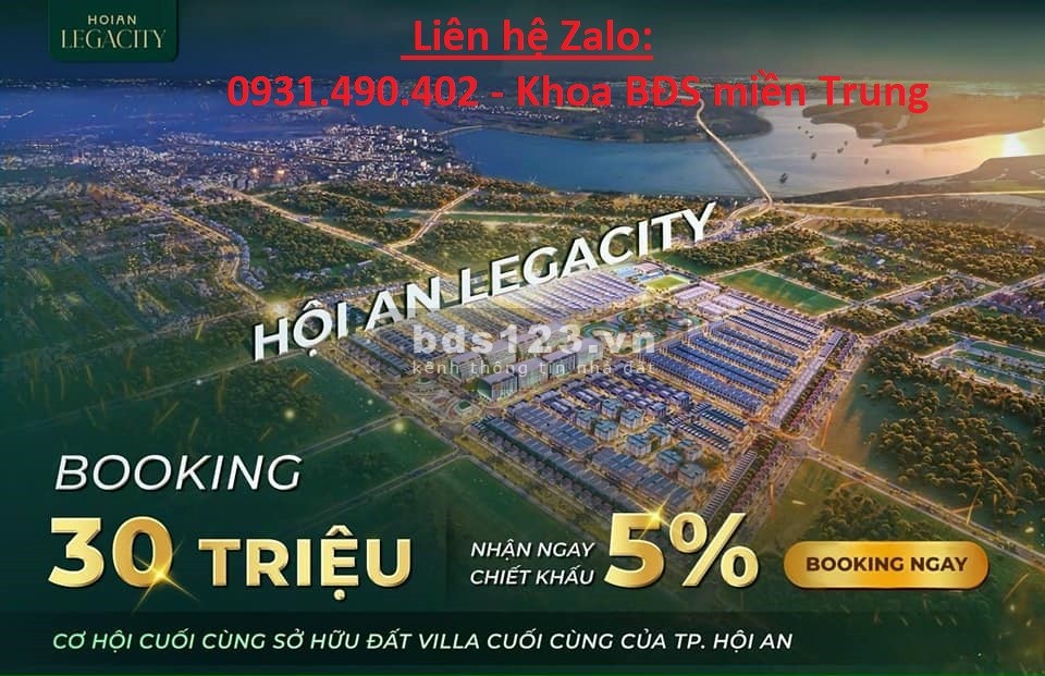 ĐẤT NỀN MINI VILLA HOIAN LEGACITY, 140M2 NGAY CẠNH PHỐ CỔ, SỔ HỒNG GIÁ GỐC GĐ1