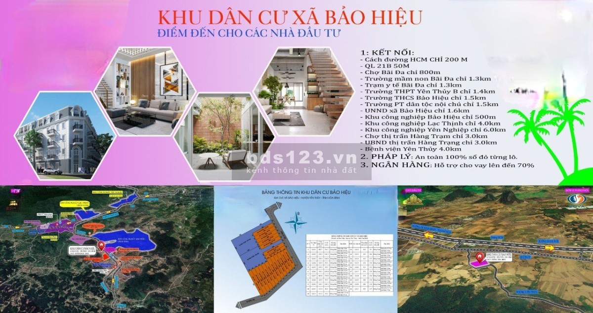 CTCP TẬP ĐOÀN RICH LAND vừa mở bán bảng KCN BẢO HIỆU- YÊN THỦY- HÒA BÌNH giá chỉ từ 1XX - 2XX 1 nền.