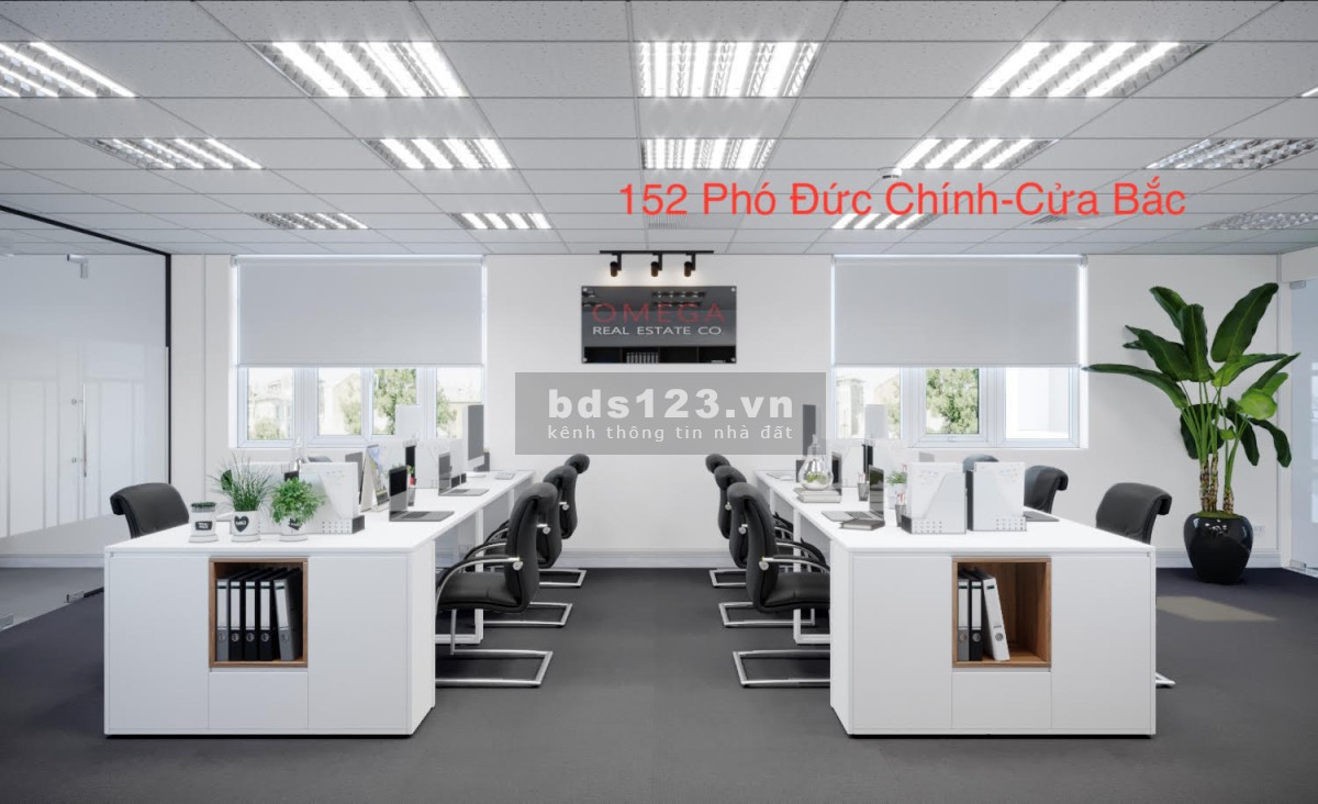 Tòa VP 12 tầng 152 Phó Đức Chính, ngã tư Cửa Bắc, trống DT 125m2 ngay tầng 1 giá 26tr/tháng