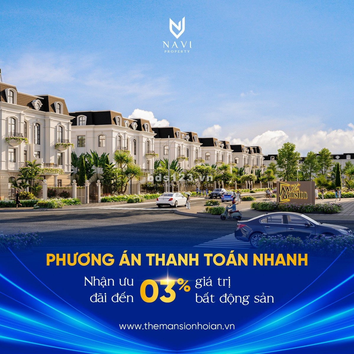 Chỉ với 14tr7/m2 đã có thể sỡ hữu quỹ đất vàng The Mansion cạnh phố cổ Hội An