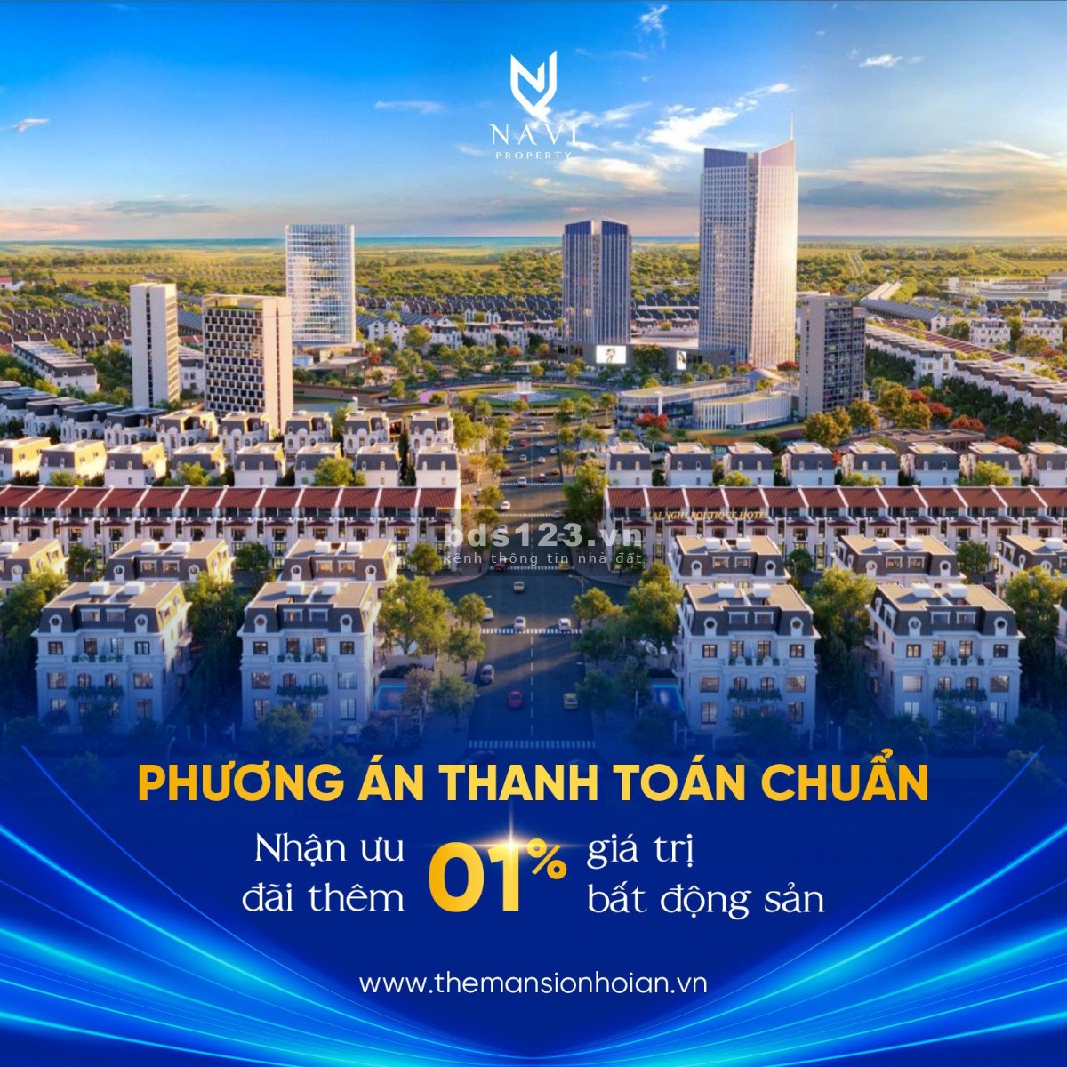 Chỉ với 14tr7/m2 đã có thể sỡ hữu quỹ đất vàng The Mansion cạnh phố cổ Hội An