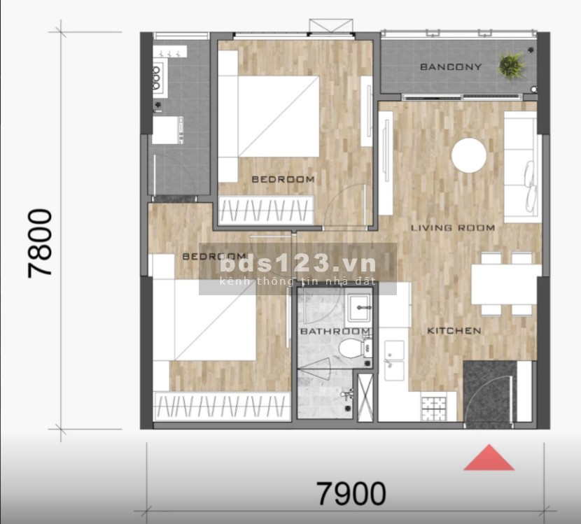 Giỏ hàng đặc biệt 60m2 - 2PN1WC - Vào tên trực tiếp chủ đầu tư - Giá từ 3 tỷ 5 - Cực hiếm