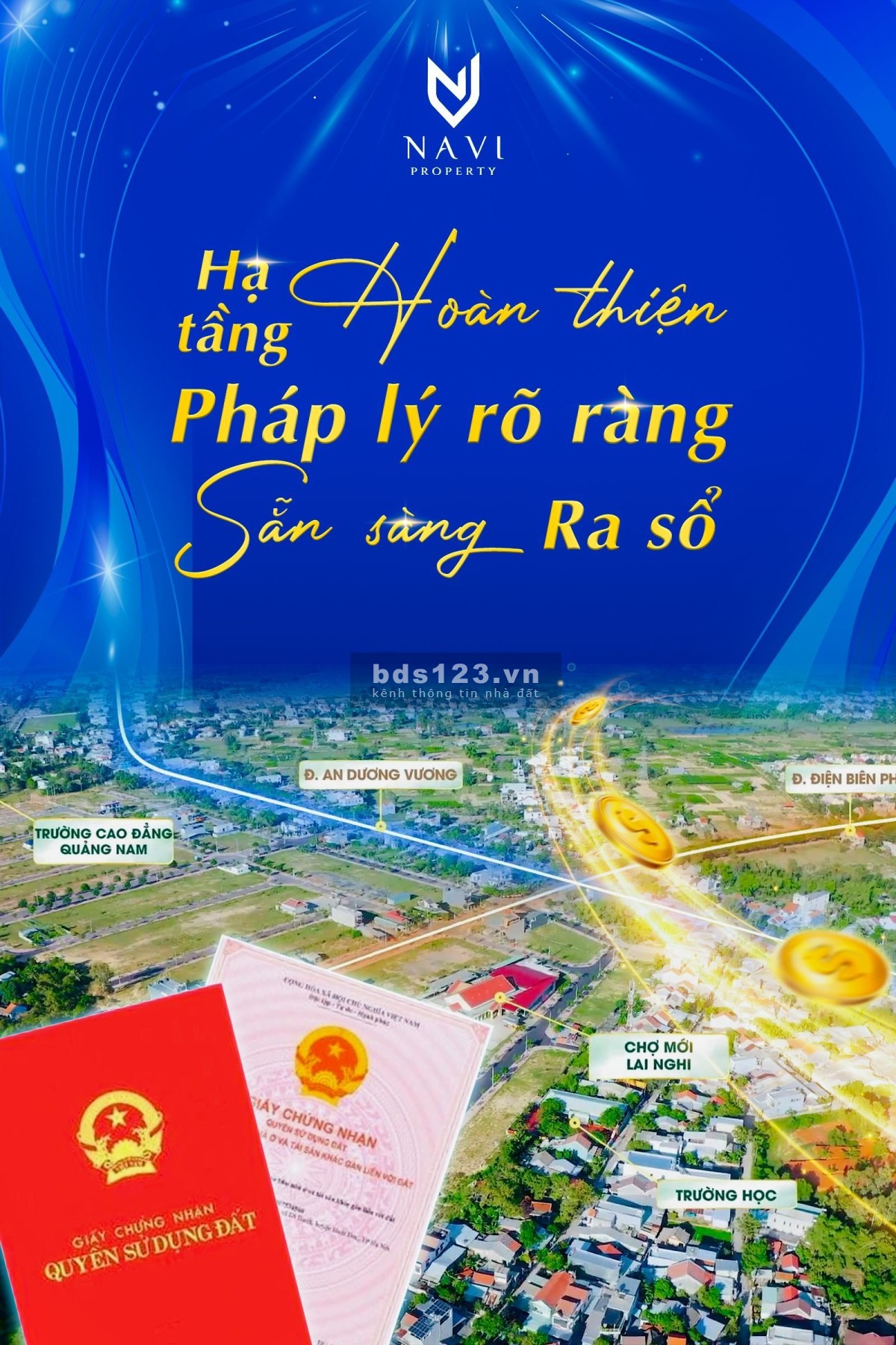 SỠ HỮU LÔ ĐẤT AN CƯ LẬP NGHIỆP - ĐẦU TƯ SINH LỜI LÂU DÀI VEN PHỐ CỔ HỘI AN