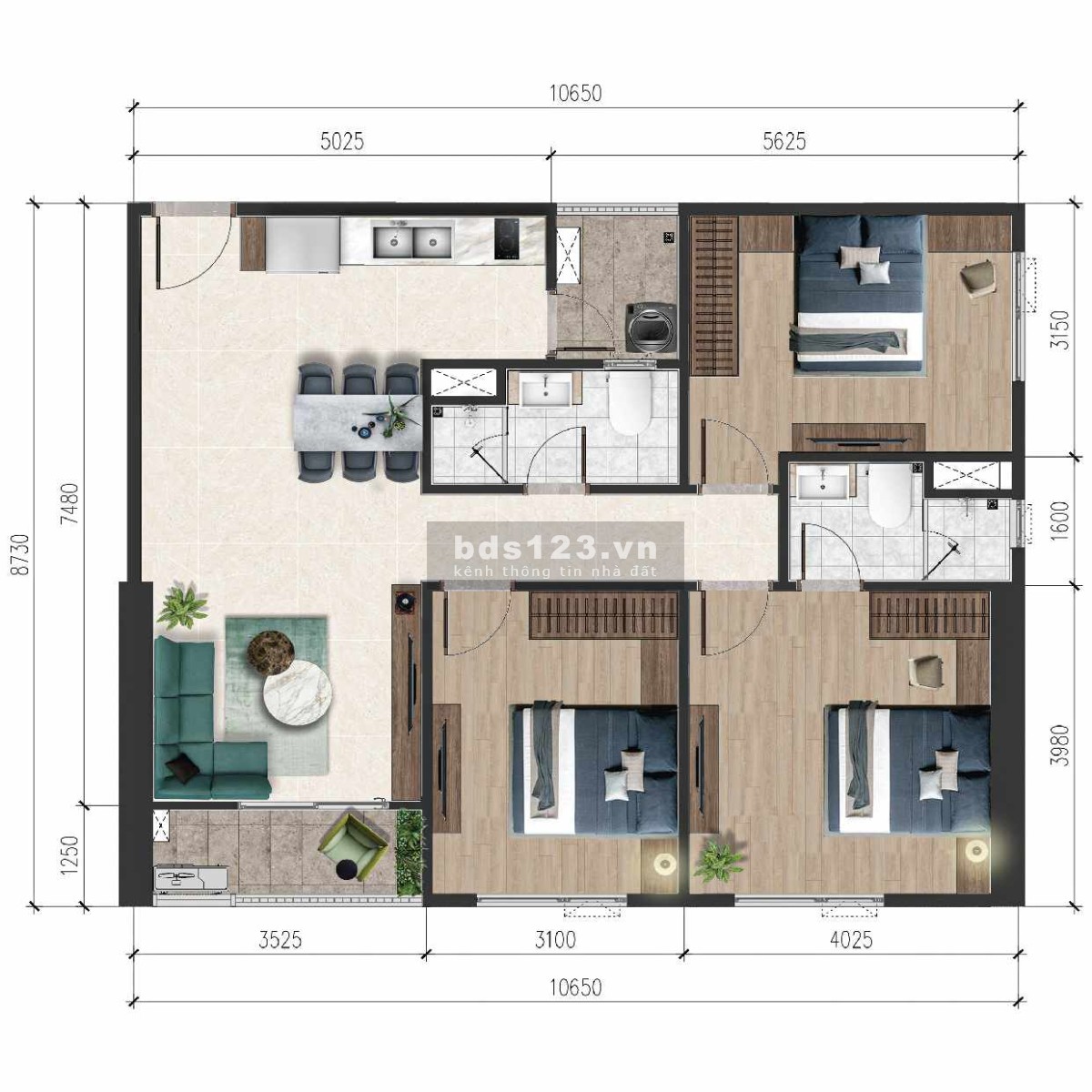 Thanh toán 20% nhận nhà View 3 Mặt hướng thủy, thanh toán từ 1% hàng tháng.