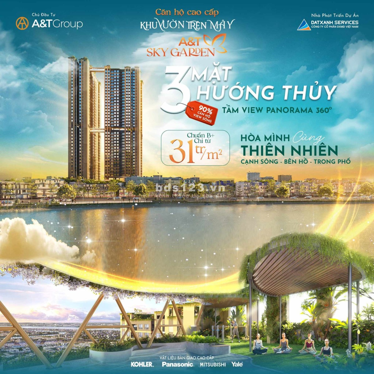 Thanh toán 20% nhận nhà View 3 Mặt hướng thủy, thanh toán từ 1% hàng tháng.