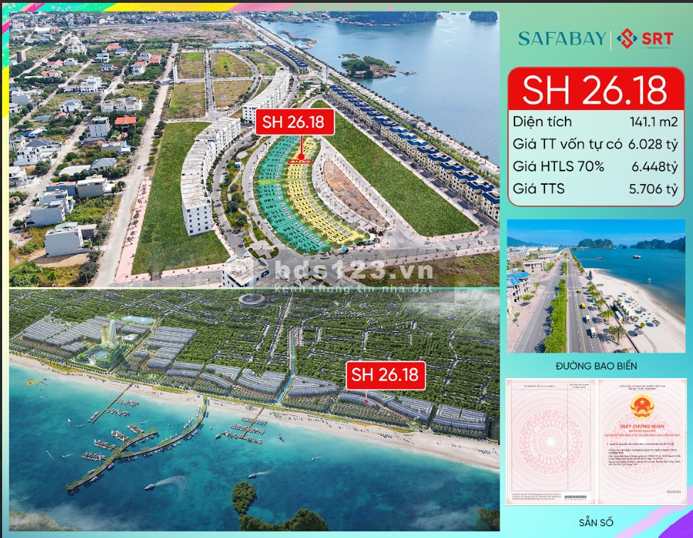 VIP! Xuất đầu tư cuối cùng sẵn sổ 38tr/m2 Đất nền mặt Vinh Safabay ck 1,4ty duy nhất T7 0943274513