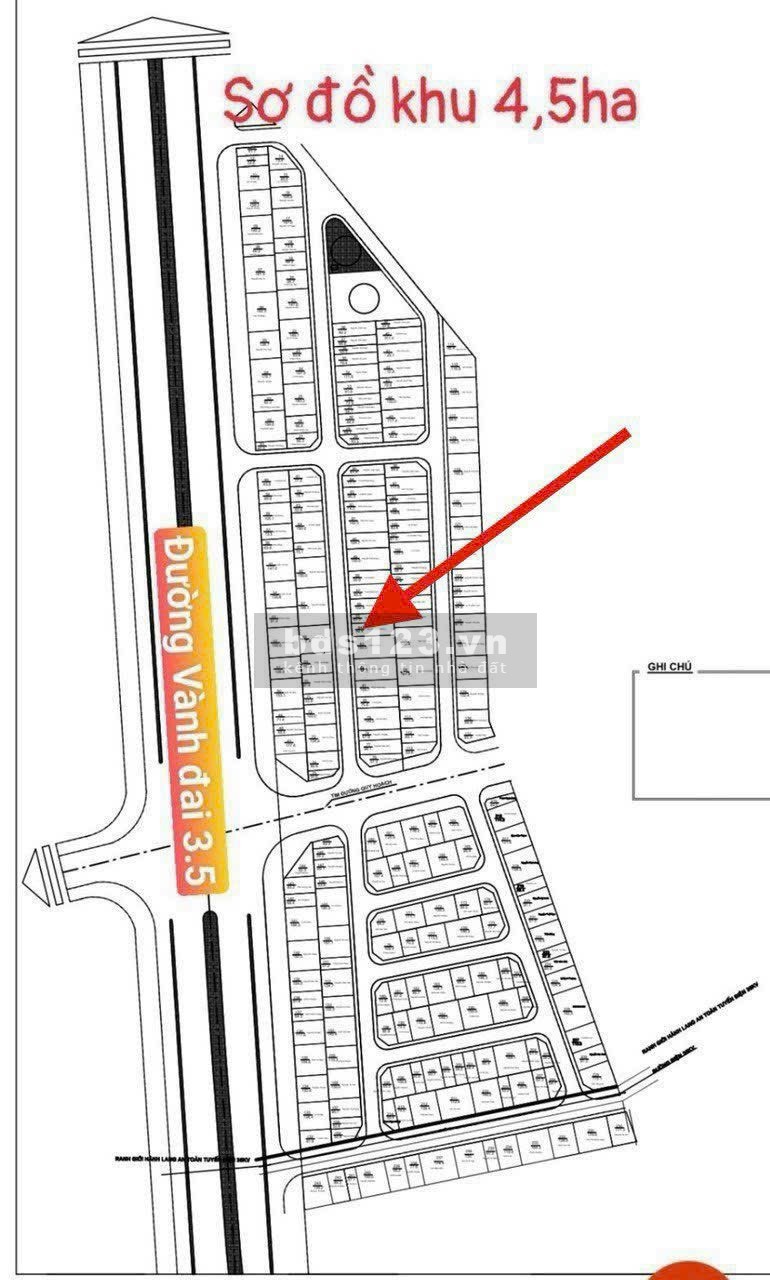 Chính chủ bán gấp lô đất diện tích 89,5m2 sát với đường Vành đai 3.5