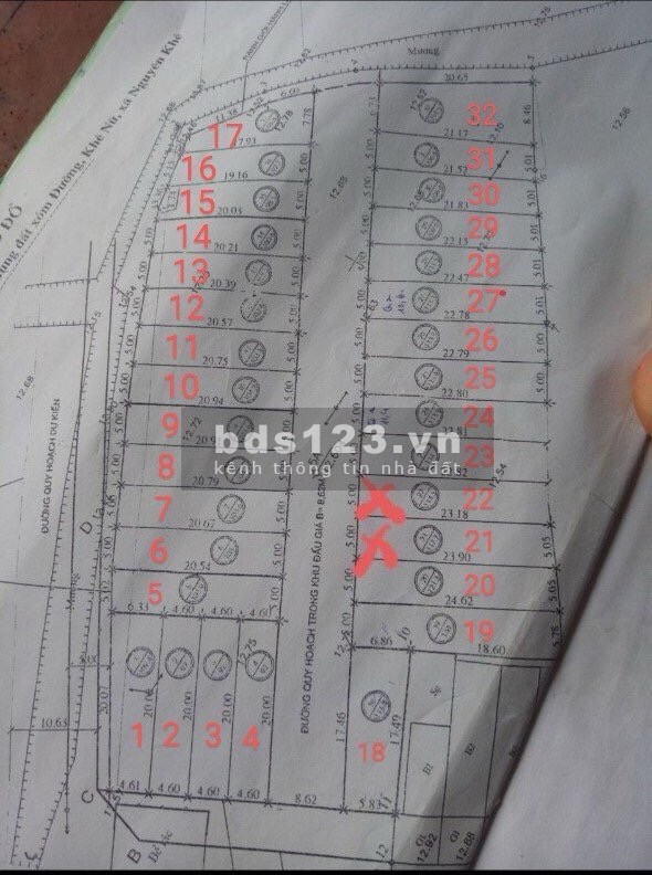 Bán đất Đấu trúng đấu giá xóm Đường