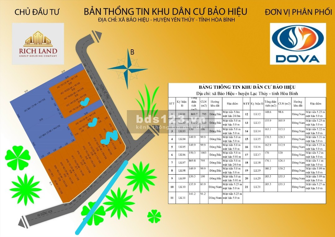 CHỈ 195 TRIỆU SỞ HỮU LÔ ĐẤT THỔ CƯ TẠI KHU CÔNG NGHIỆP BẢO HIỆU - YÊN THỦY - HÒA BÌNH