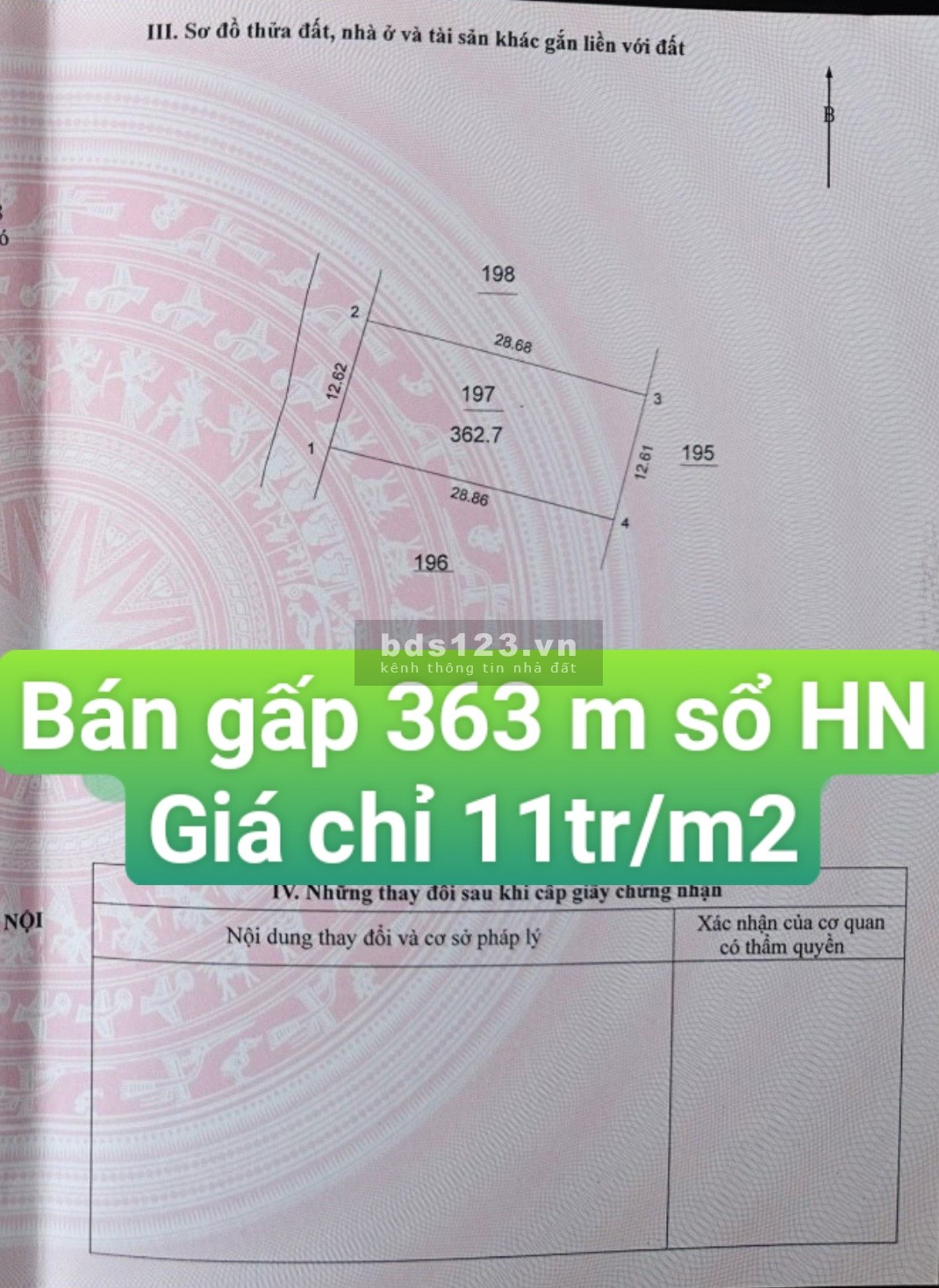 Bán Đất Yên Bình 363 m2 Đường 3 oto tránh