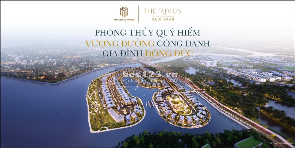 DINH THỰ VEN SÔNG THE RIVUS -DUY NHẤT 121 CĂN TOÀN VIỆT NAM-THƯƠNG HIỆU ELISE SAAB ~ 214 TRIỆU/M2