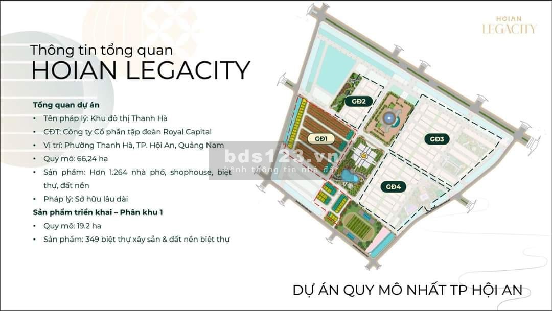 Đất Villa 175m2 có sổ đi công chứng ngay trung tâm Hội An, giá tốt chỉ 26.9tr/m2