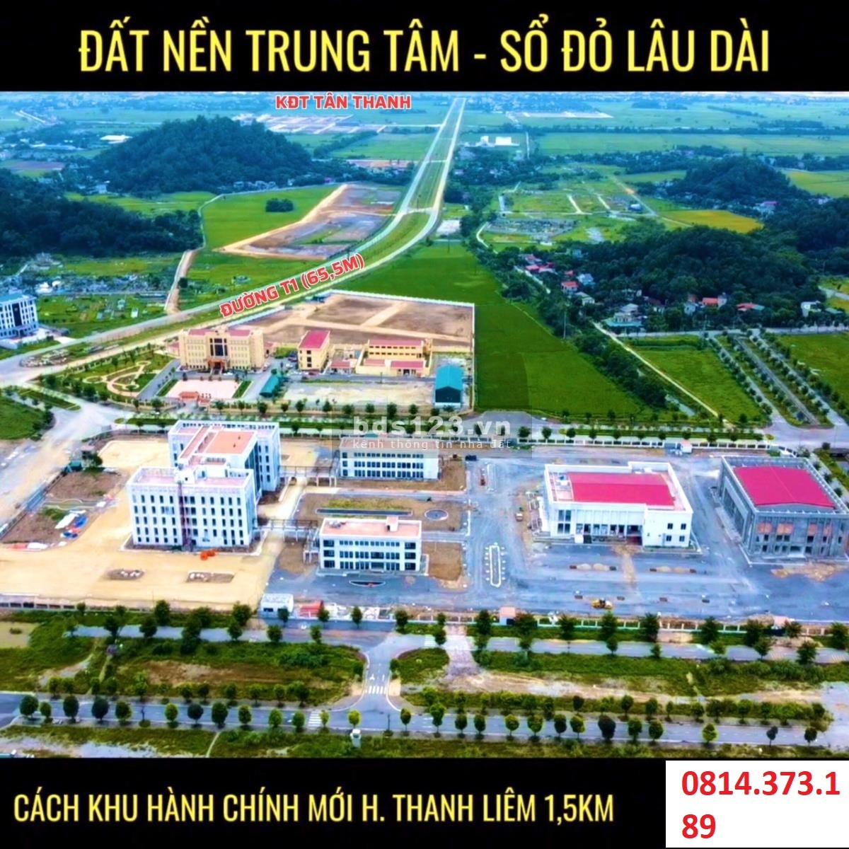 CẦN BÁN ĐẤT TẠI KHU ĐÔ THỊ TÂN THANH ĐƯỜNG T1, MẶT ĐƯỜNG T4 TRUNG TÂM HÀNH CHÍNH MỚI